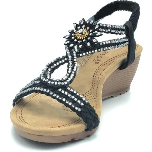 Elegant Flat sandals open-toed shoes summer beach comfortable woman shoes
