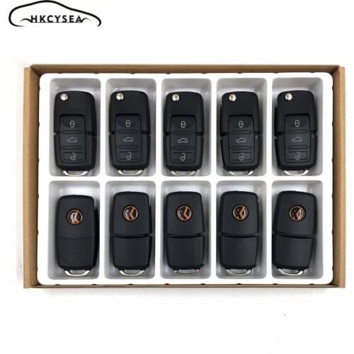 HKCYSEA English Version VVDI2 Universal Remote Key Fob 3 Button B5 Style for VW Style for Xhorse VVDI Mini Key Tool Max XKB501EN
