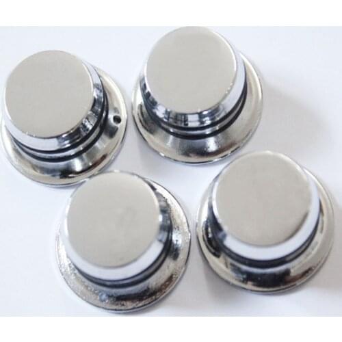 4 Pieces Chrome Plated Speed Control Dome Knob for Electric Guitar