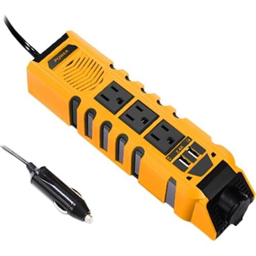 BYGD 150W Power Inverter DC 12V to 110V AC with 4.2A 4-Port USB Car Adapter for Motorhomes and Other Vehicles US Plug