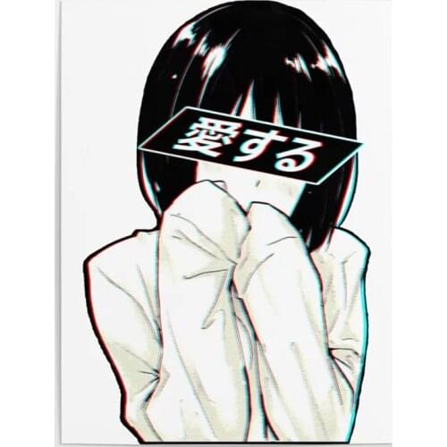 HD Printed Japanese Anime Canvas Painting Love Sad Poster Home Decoration Wall Art Picture For Girl Room Modular No Framework