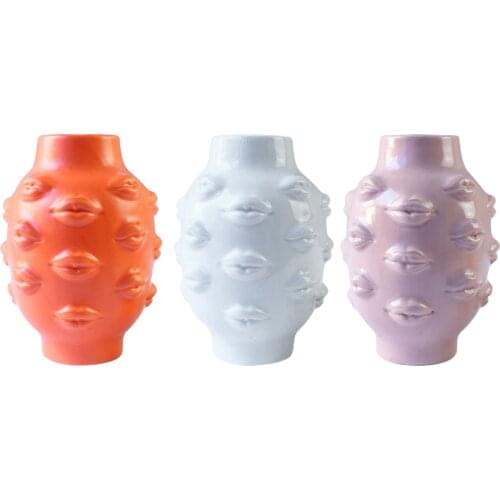 Ceramic Ornament Vase Abstract Cafe Bookcase Living Room Tabletop Decor