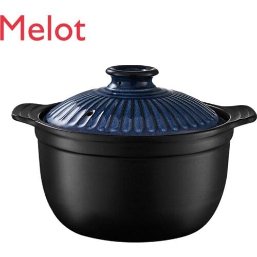 Spodumite Japanese Style Ceramic Pot Casserole Stone Pot Soup Pot 5L