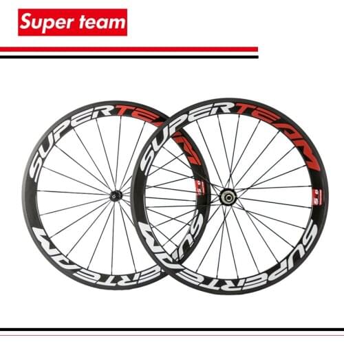 Superteam 50mm carbon clincher wheelset 700c road wheelset cheap carbon wheels carbon fiber bike wheels