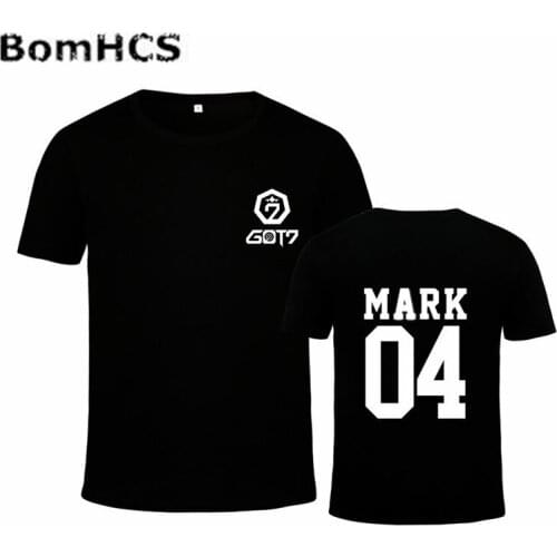 Kpop Kpop GOT7 YoungJae Mark Jackson JB YuGyeom Cotton Short Sleeve T-shirt Summer Boys Girls Fans Support Tee Shirt Tops Star n