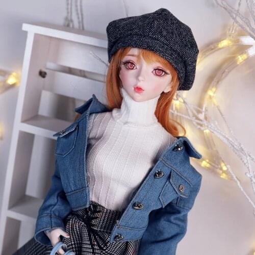 DBS 1/3 BJD toy mechanical joint Body including hair clothes shoes headdress OPEN HEAD DOLL 62CM