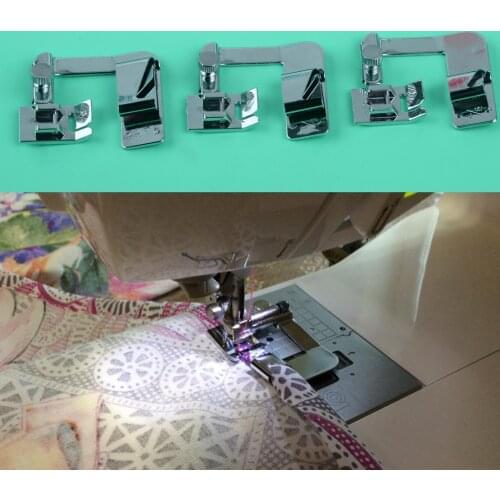 LETAOSK Domestic Sewing Machine Parts Snap On Rolled Hemmer Hem Foot Fit for Singer Janome Brother Juki 6290-4 6290-6 6290-8