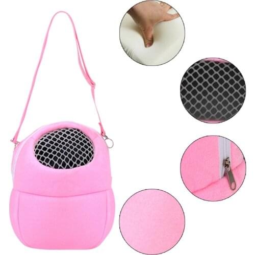 Small Pet Carrier Bag Animal Outgoing Bag with Shoulder Strap Portable Travel Handbag Backpack for Hedgehog Hamster