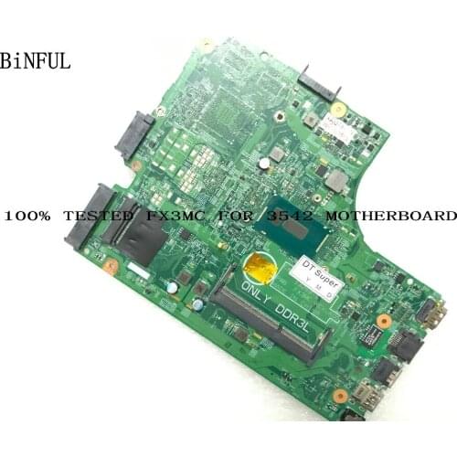 BiNFUL STOCK NEW 13269-1 FX3MC MAIN BOARD D FOR DELL INSPIRON 3542 LAPTOP MOTHERBOAR I5-4210U ON BOARD COMPARE PLEASE