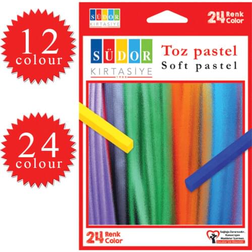 Südor Soft Pastel 12 - 24 Colours Colors Graffiti Soft Pastel Drawing Pen for Artist School Stationery Supplies Crayon