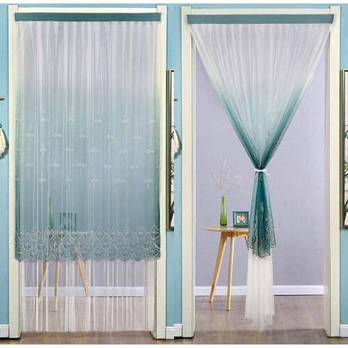 New yarn embroidered curtain partition curtain shading curtain curtain hanging curtain screen door door curtain