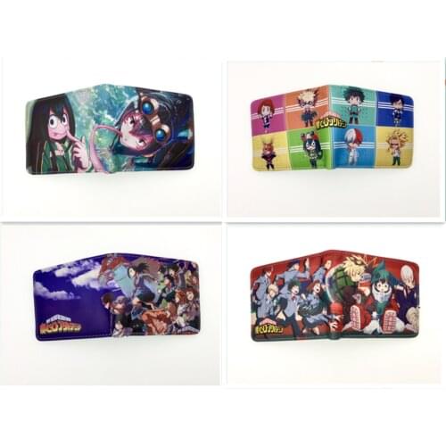Anime My Hero Academia Logo New Cards Purse Boys Girls Boutique Color Printing Short Wallet Double Fold Wallet