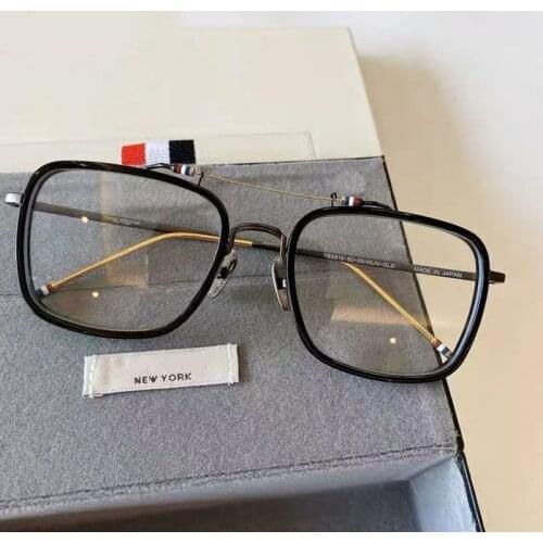 High Quality New York Thom Brand Alloy Acetate Eyeglasses Frame For Men Women Glasses Myopia Prescription Eyewear TBS816