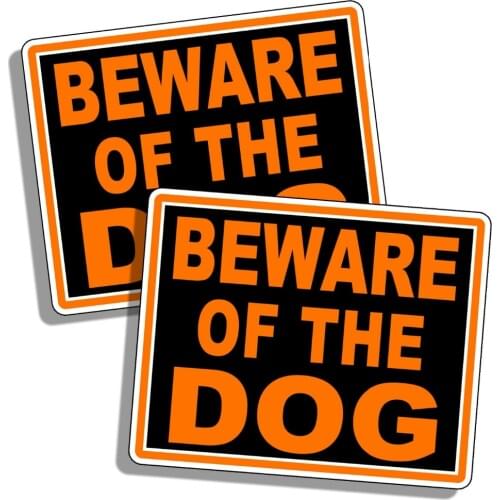 Beware of Dog Warning Sticker Caution Pet K9 Decal Animal Security Fence Wall