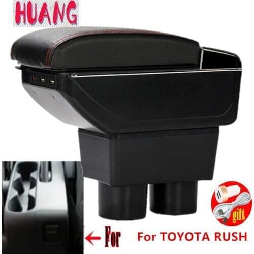 For TOYOTA RUSH Armrest box For TOYOTA RUSH Interior special Retrofit parts Center Car Armrest box Center Storage box USB LED
