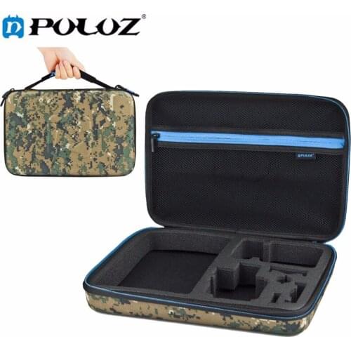 PULUZ Camouflage Pattern Waterproof Carrying Travel Case stocker for GoPro HERO 4 Session /4 /3+ /3/2 /1 Size:32cm x 22cm x 7cm