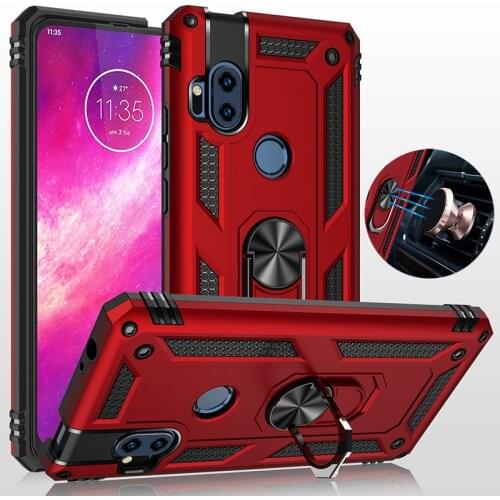 Luxury Magnetic Ring Case For Motorola G7 Power Armor Shockproof Cover For Moto G6 G7 Plus G8 Play E5 E6 Z4 One Hyper P40 Coque