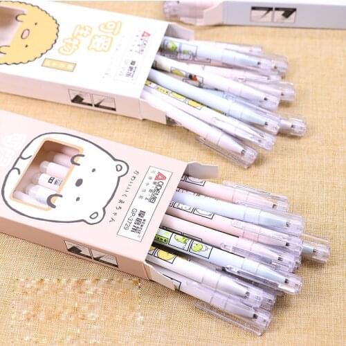 48 pcs/lot Kawaii Erasable Sumikko Gurashi Gel Pen Cute 0.5 mm Signature Pens School Office writing Supplies Promotional Gift