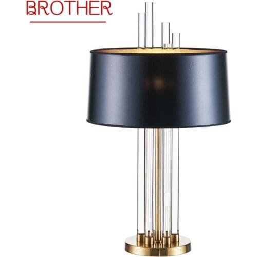 BROTHER Modern Creative Table Light Simple Crystal Desk Lamp LED for Home Bedroom Decoration