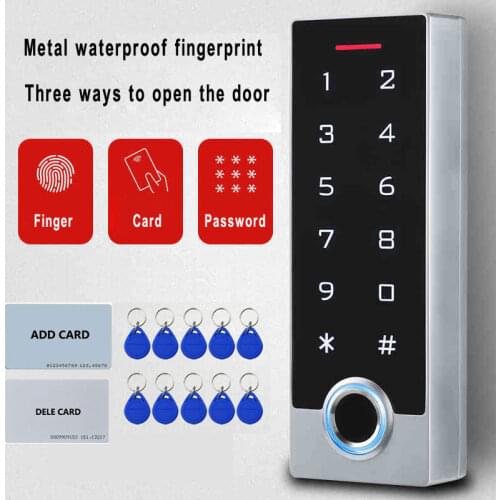 IP66 Waterproof Fingerprint Access Control 200pcs Finger /10000 card user can as WG26 reader ouput