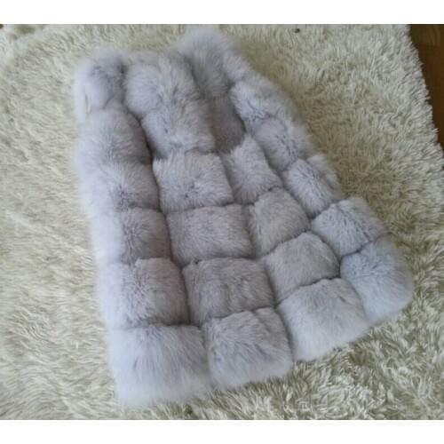 Real fox fur Vest women full pelt fox fur coat winter fur jacket outerwear customized big size Free shipping H790