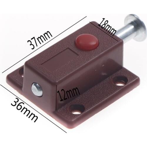 1Pc Self-spring Door Bolt Latch Thumb Lock For Door Window Cabinet Box Cupboard Locker Home Bolt DIY Furniture Hardware