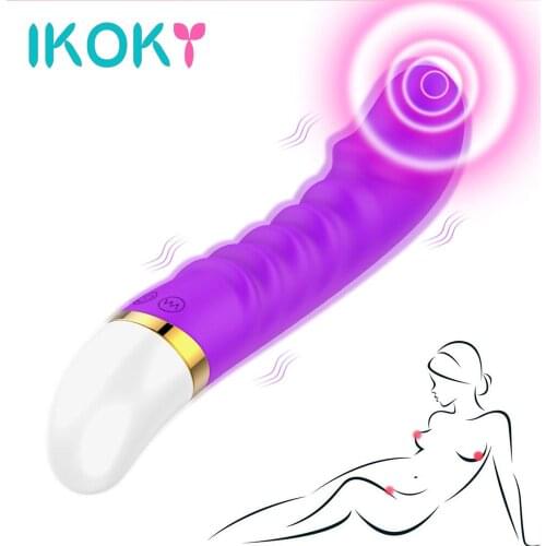 IKOKY G-spot Dildo Vibrator Vagina Stimulation Clitoris Massager 12 Speed Sex Toys for Woman Female Masturbator Waterproof