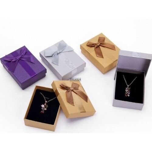 200pcs Paper Jewelry Gifts Boxes For Jewelry Display-Rings Small Necklaces Earrings Bracelet Gift Packaging Box