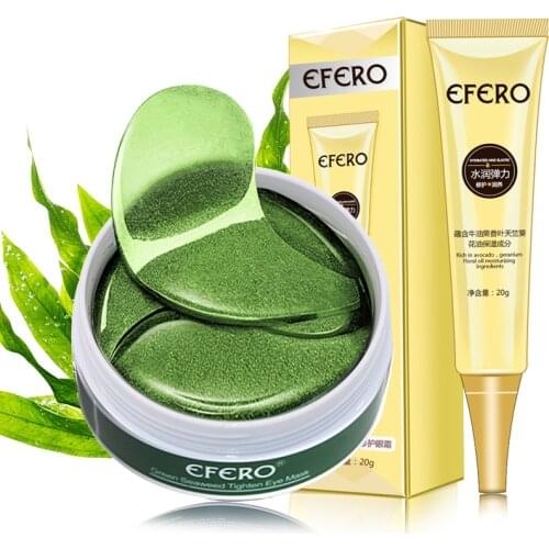 60Pcs/Box Collagen Eye Mask Reduce Dark Circles Eye Patch For Eyes Gel Mask+ 1Pcs Firming Eye Cream Anti Aging Wrinkle Cream