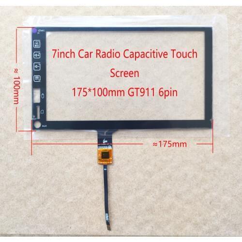 7 inch Car Radio/PC Capacitive Touch Screen 175*100mm GT911 6pin