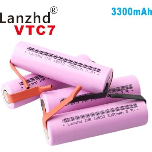 8PCS Original Brand Rechargeable 18650 battery 3.7v batteries For Samsung 18650 35E lithium Li ion 3300mAh VTC7 +DIY Nickel
