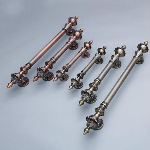 Door Handle Antique Zinc Alloy Multi-size Handle Door Pull Bronze Gate Hotel Entrance Shopping Mall Door Handle WF