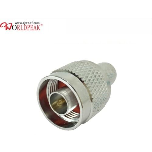 Free shipping 5pcs N plug male straight connector crimp for RG214 cable