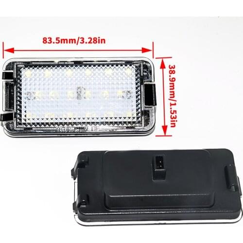 2pcs Error Free Car LED Number License Plate Lights For Seat Ibiza 6L ab Arosa Altea Cordoba MK1 MK2 Leon 1M Toledo 5P 2004-2009