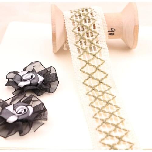 1YARD 3.3CM Decorative clothing hand-made clothing lace ribbon cotton lace