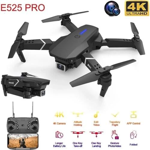 E525 Pro RC Drone With 4K HD Wide Angle Dual Camera WIFI FPV Drone Auto Obstacle Avoid Height Hold Foldable Quadcopter VS SG106