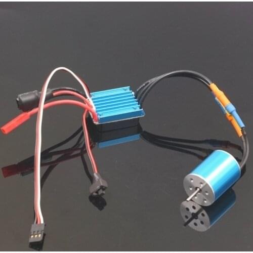 FATJAY 2430 5800KV brushless inrunner motor sensorless with 25A 2-way ESC combo for RC hobby 1/16 1/18 cars boats