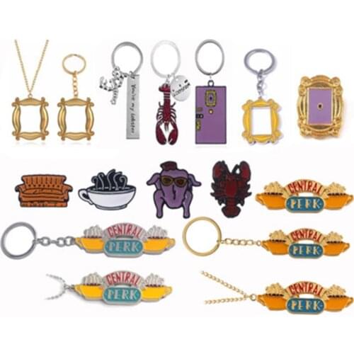 Movie Jewlery Friends Memorial Photo Frame Cafe House Number Keychain Keyrings
