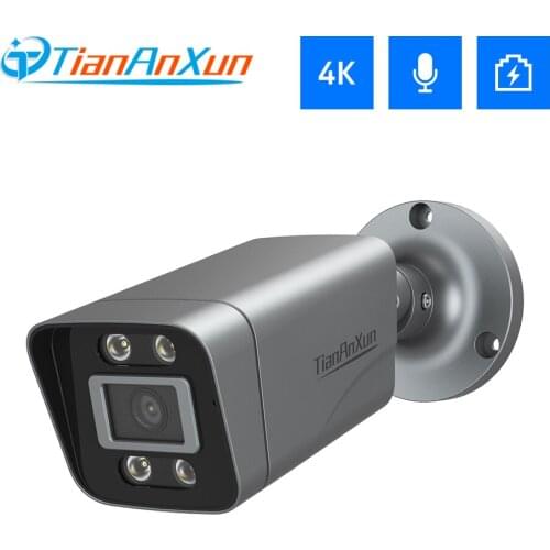 Tiananxun 8Mp 4K Ip Camera Poe 5Mp Cctv Security Cameras H.265 Outdoor Waterproof Audio Video Surveillance For Nvr System