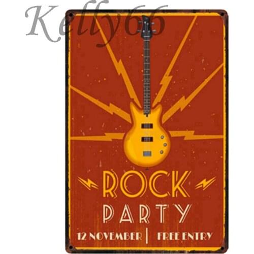 [ Kelly66 ] Rock Metal Sign Tin Poster Home Decor Bar Wall Art Painting 20*30 CM Size y-1871