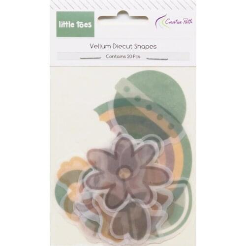 CRZCrafter Vellum Paper Diecuts Ephemera Embellishments Flowers Design DIY Crafts Scrapbooking Cardmaking Journal Decorations