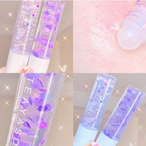 Natural Plant Extarct High Gloss Lip Oil Moisturizing Dry Flower Lip Glow Oil Nourishing Lip Oil Biting Lip Plumper Lip gloss