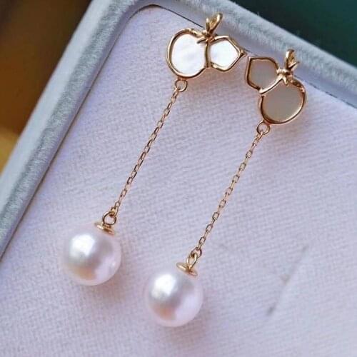 Not including pearl) Guard Design Pearl Drop Earrings Fittings Women DIY Jewelry Making For 7-12mm