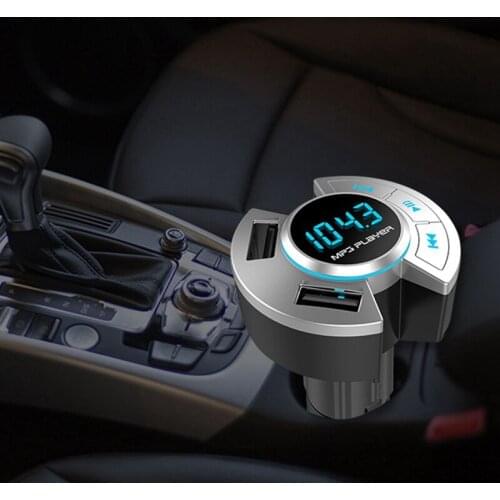 Novel-Car Charger Adapter FM Transmitter Bluetooth 5.0 Wireless Modulator Handsfree TF Multifunction MP3 Player USB Charge