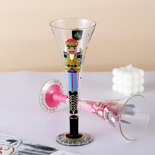 Lead-free creative personality wine glasses hand-painted glass goblets cocktail glasses champagne glasses bar wine glasses