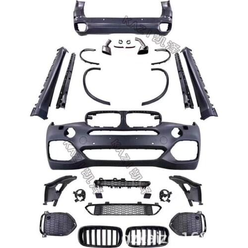 Suitable For Refitting X5 Mt Big Surround Front and Rear Bar Assembly Middle Fog Lamp Net Side Skirt Wheel Eyebrow Tail Throat