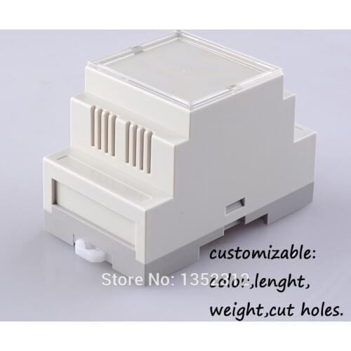 87*60*53mm 3pcs/lot plastic enclosure for electronic abs outlet box din rail enclosures electronics DIY housing distribution box