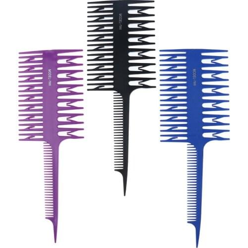 1PC Profession Dyeing Comb Weave Comb Tail Pro-hair Highlighting Comb Weaving Cutting Combs Hair Brush for Hairdressing Salon