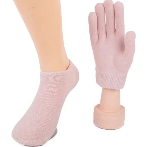 Silicone Moisturizing Spa Gel Heel Socks Hand Care Gloves Exfoliating and Preventing Dryness Foot Skin Rejuvenation Elastic Sock