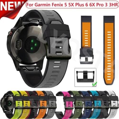 Smart Watchband Straps For Garmin Fenix 6 6S 6X 5X 5 5S 3 3HR Forerunner 935 945 Quick Release Easyfit Silicone Bracelet Correa